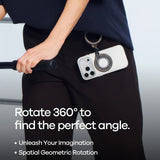AULUMU Magnetisk 360° Roterande Mobilhållare med Z-Axel - MagSafe Kompatibel - Svart