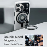 AULUMU Magnetisk 360° Roterande Mobilhållare med Z-Axel - MagSafe Kompatibel - Vit