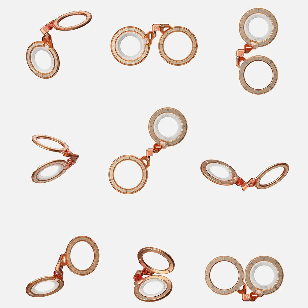 AULUMU Magnetisk 360° Roterande Mobilhållare med Z-Axel - MagSafe Kompatibel - Orange