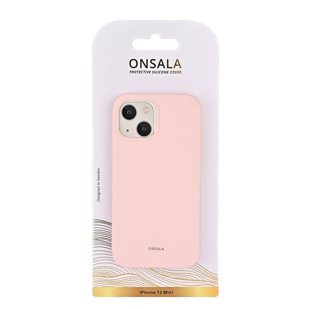 iPhone 13 Mini GEAR ONSALA Collection Skal Liquid Silikon - Chalk Pink