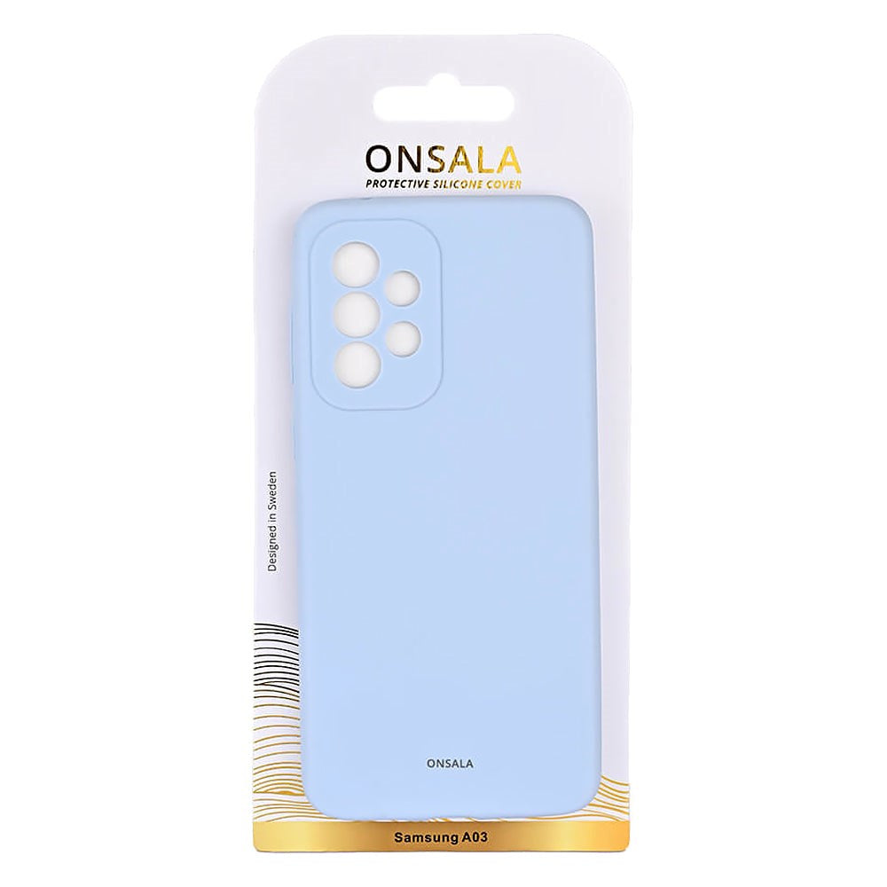 Samsung Galaxy A03 GEAR ONSALA Collection Liquid Silicone Case - ljusblå