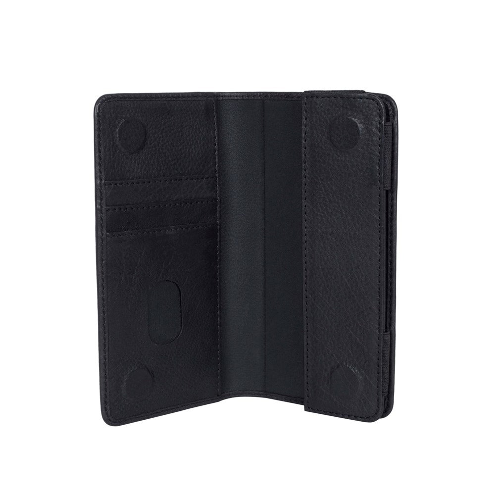 Buffalo Wallet Äkta Läder Universal Fodral med Plånbok (Max. Mobil: 150 x 65 mm) - Svart
