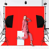Fotobakgrund m. Klämma – 2 x 2 m – Röd