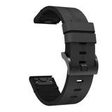 Universal Garmin 22mm QuickFit läderrem - Svart