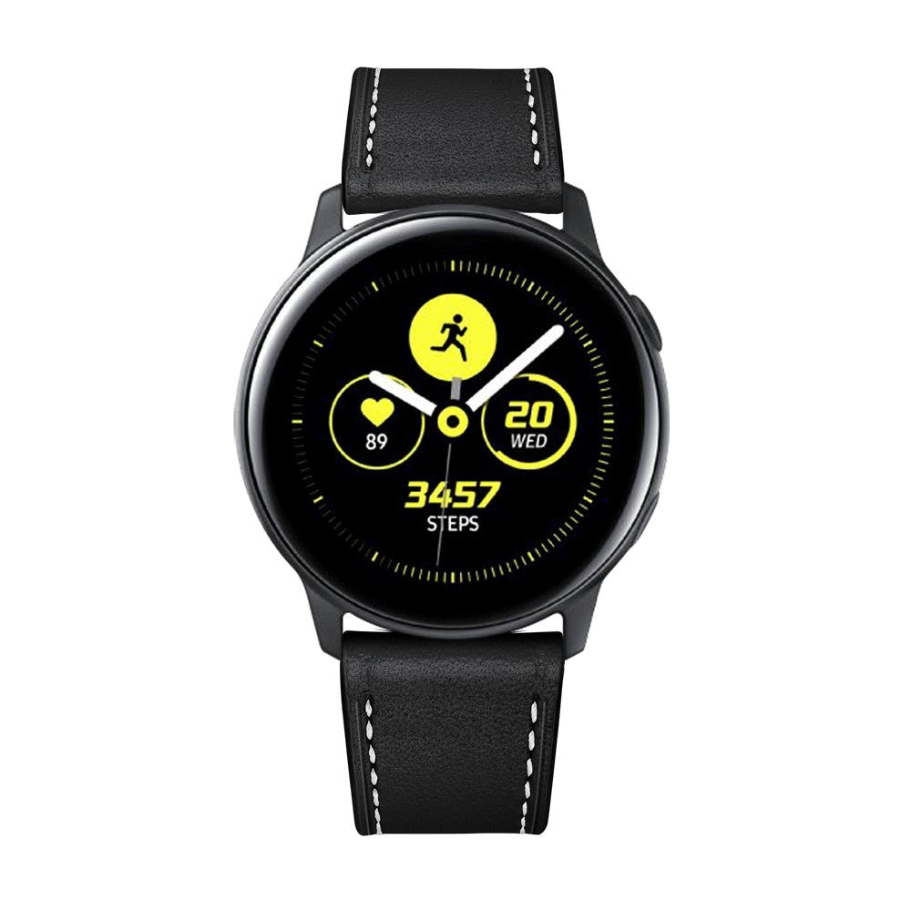 Universal smartwatch läderrem (20 mm) - Svart