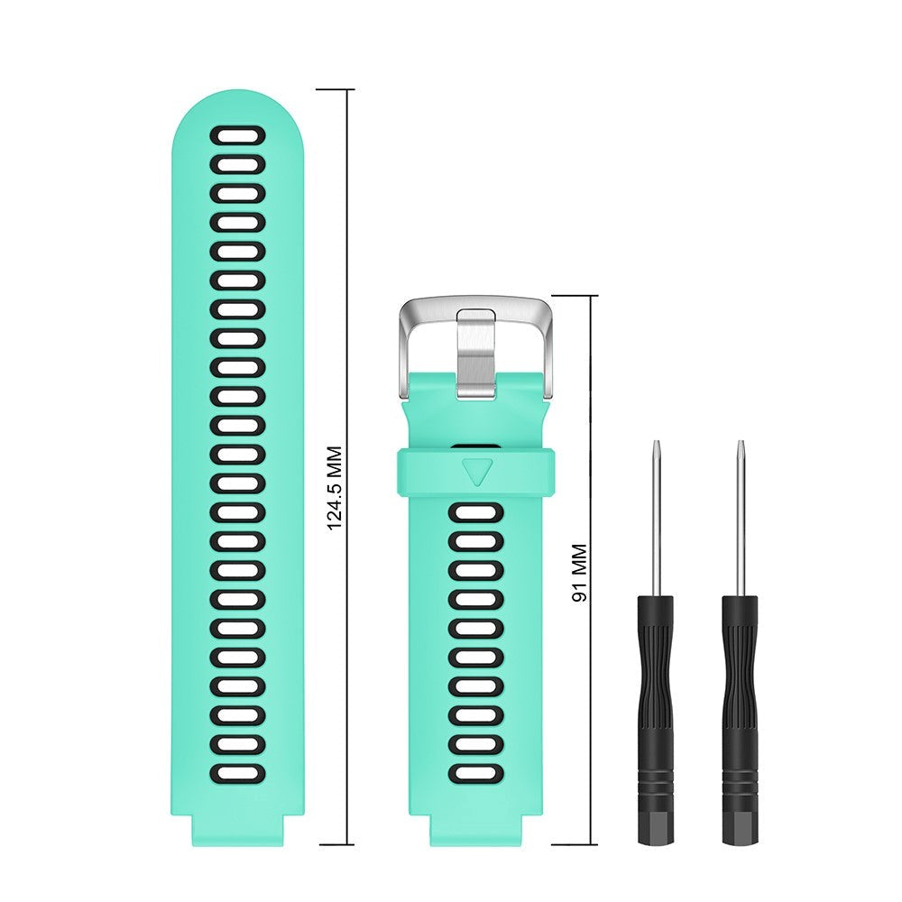 Universal Garmin 15mm silikonrem m. Verktyg - blå / Svart