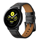 Smartwatch Universal Leather Strap (20mm) - Svart / brun