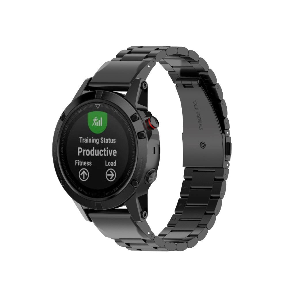 Garmin Forerunner 945 rostfritt stålband 22mm QuickFit m. Stift - Svart