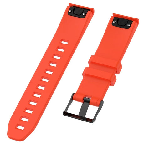 Universal Garmin Grooved Silicone Strap - Orange