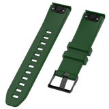 Universal Garmin Grooved Silicone 22mm QuickFit Strap - Military Green