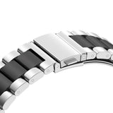 Smartwatch Strap rostfritt stål (20 mm) - Silver / Svart