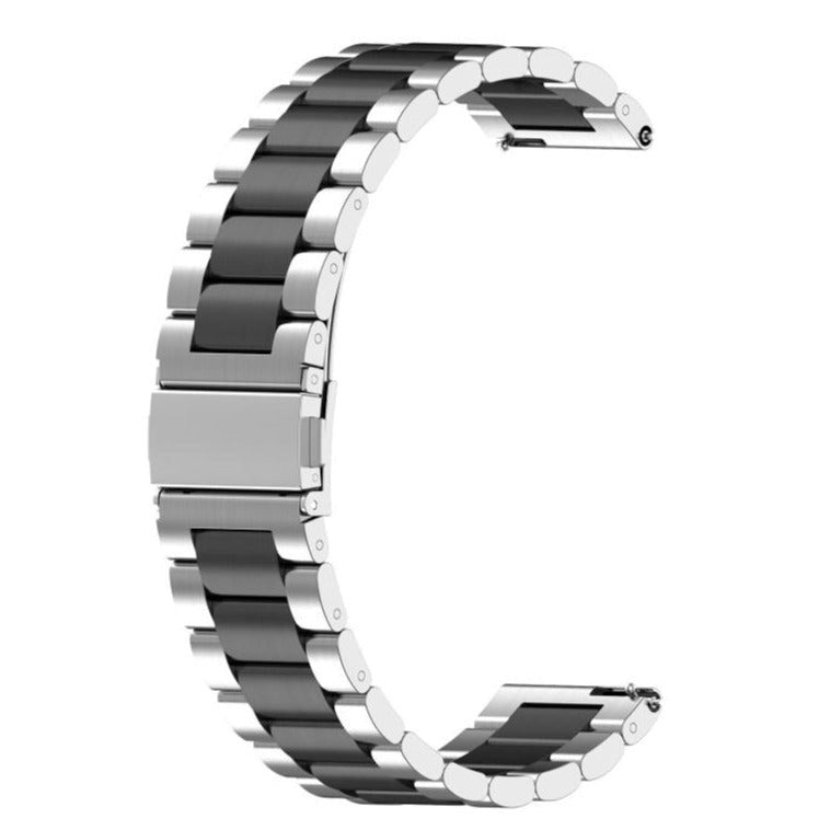 Smartwatch Strap rostfritt stål (22 mm) - Silver / Svart