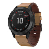 Universal Garmin 22mm QuickFit läderrem - Brun