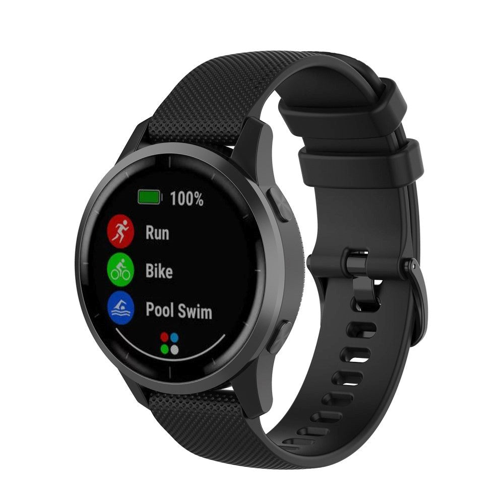 Smartwatch -silikonrem (22 mm) rutig - Svart