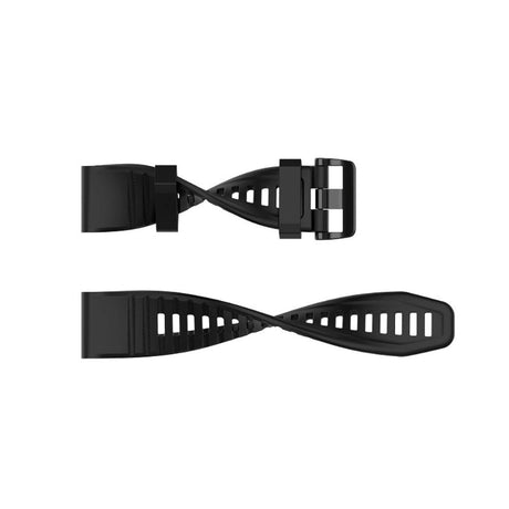 Universal Garmin 22mm räfflad silikonrem - Svart