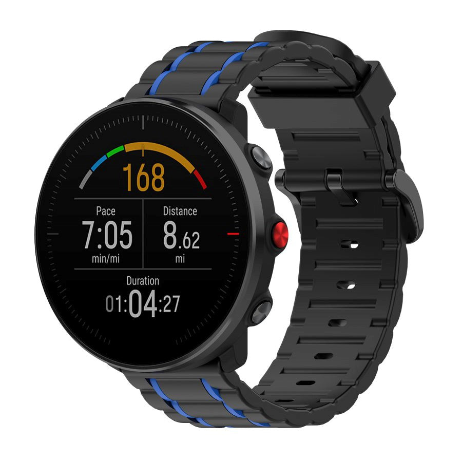 Smartwatch Silicone Strap (22mm) - Svart / mörkblå