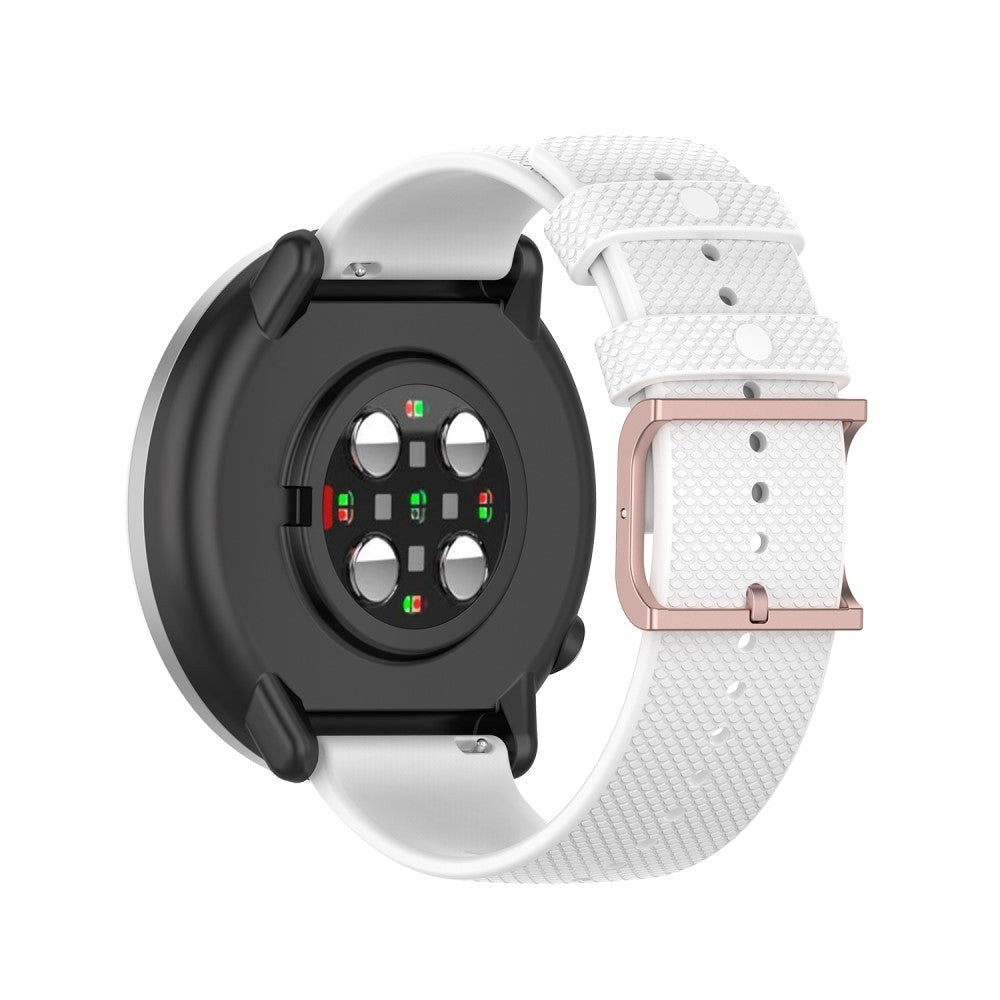 Smartwatch Silicone Strap (20mm) rutig - Vit