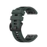 Universal Garmin -rem (26mm QuickFit) Classic Silicone Strap inkl. Skruvmejslar - grönt / Svart