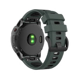 Universal Garmin -rem (26mm QuickFit) Classic Silicone Strap inkl. Skruvmejslar - grönt / Svart