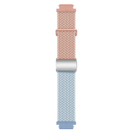 Universal 18mm EIDERWOOD Vävd Klockrem - Rosa / Blå