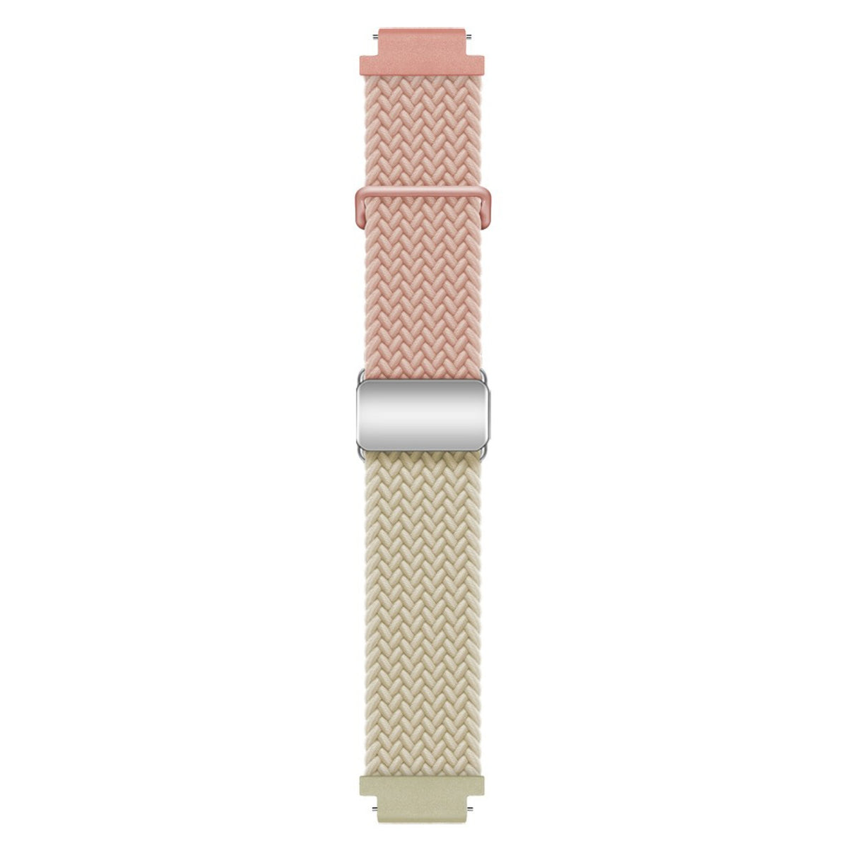 Universal 18mm EIDERWOOD Vävd Klockrem - Rosa / Beige