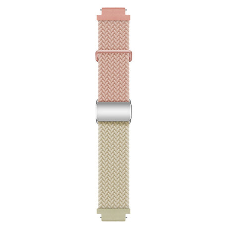 Universal 18mm EIDERWOOD Vävd Klockrem - Rosa / Beige