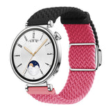 Universal 18mm EIDERWOOD Vävd Klockrem - Svart / Pink