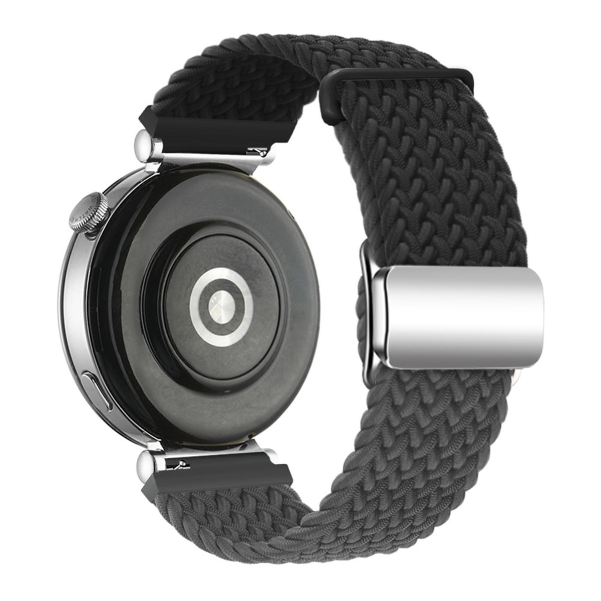Universal 18mm EIDERWOOD Vävd Klockrem - Svart / Grå