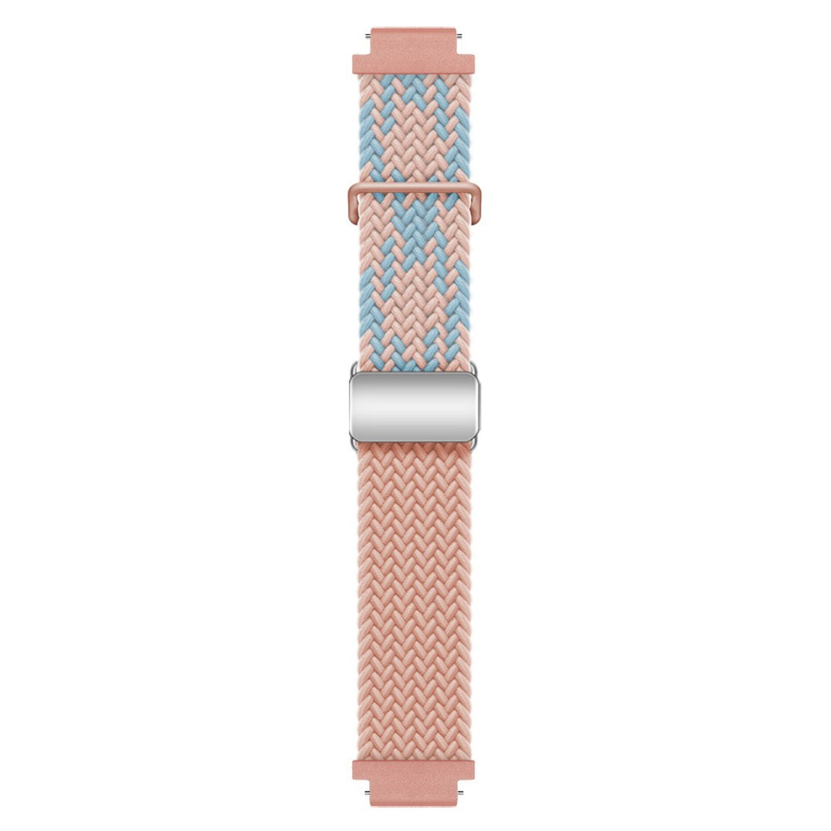 Universal 18mm EIDERWOOD Vävd Klockrem - Rosa / Blå