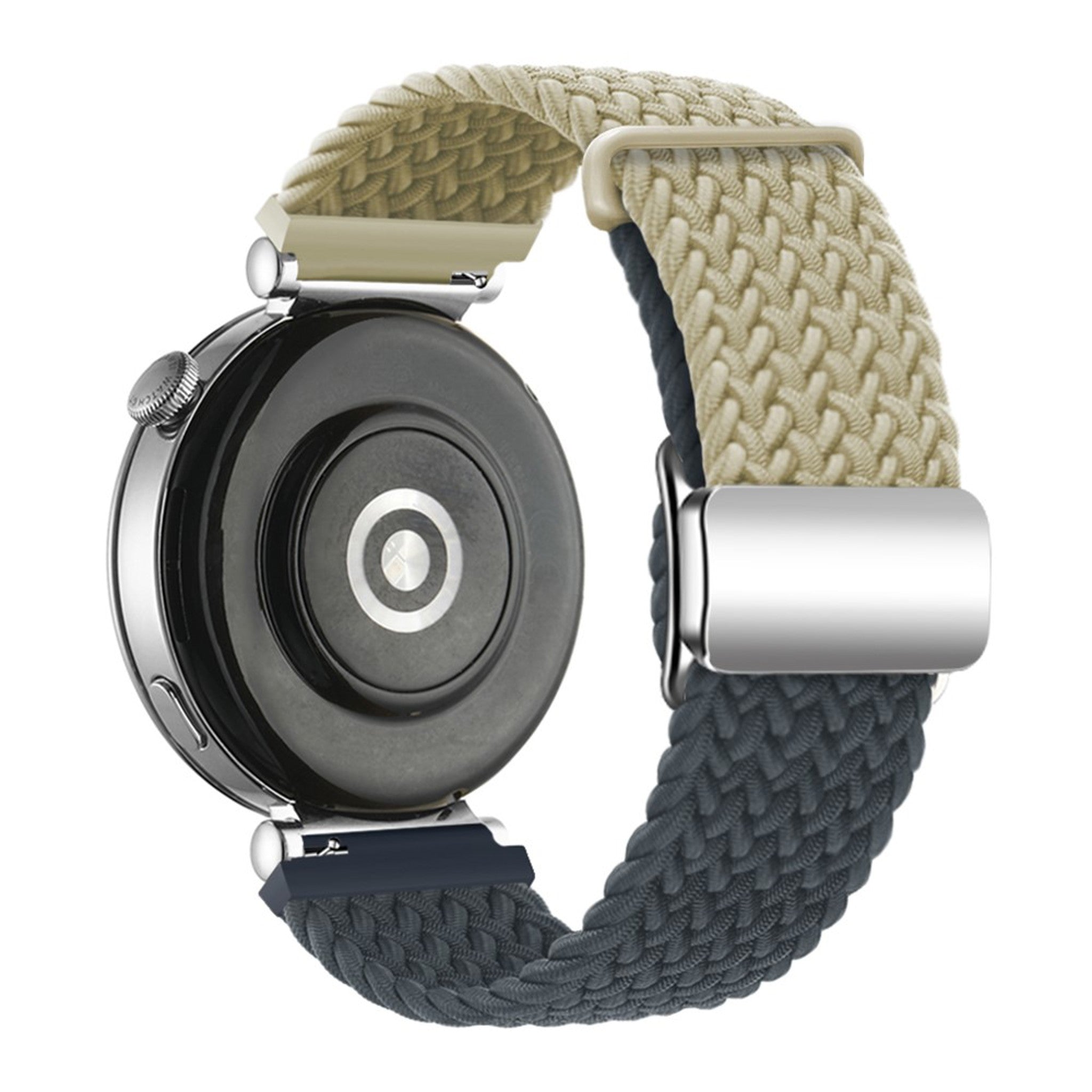 Universal 18mm EIDERWOOD Vävd Klockrem - Beige / Mörkblå