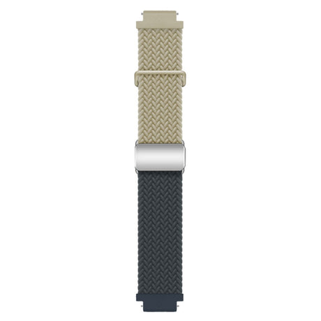 Universal 18mm EIDERWOOD Vävd Klockrem - Beige / Mörkblå