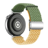 Universal 18mm EIDERWOOD Vävd Klockrem - Grön / Gul