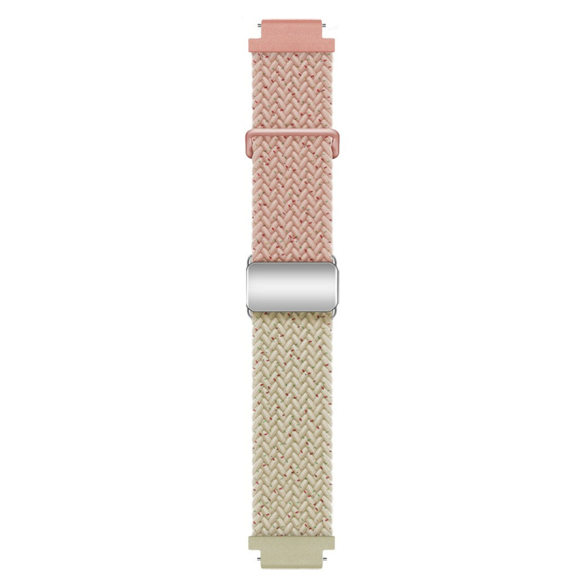 Universal 18mm EIDERWOOD Vävd Klockrem - Konfetti Rosa / Beige