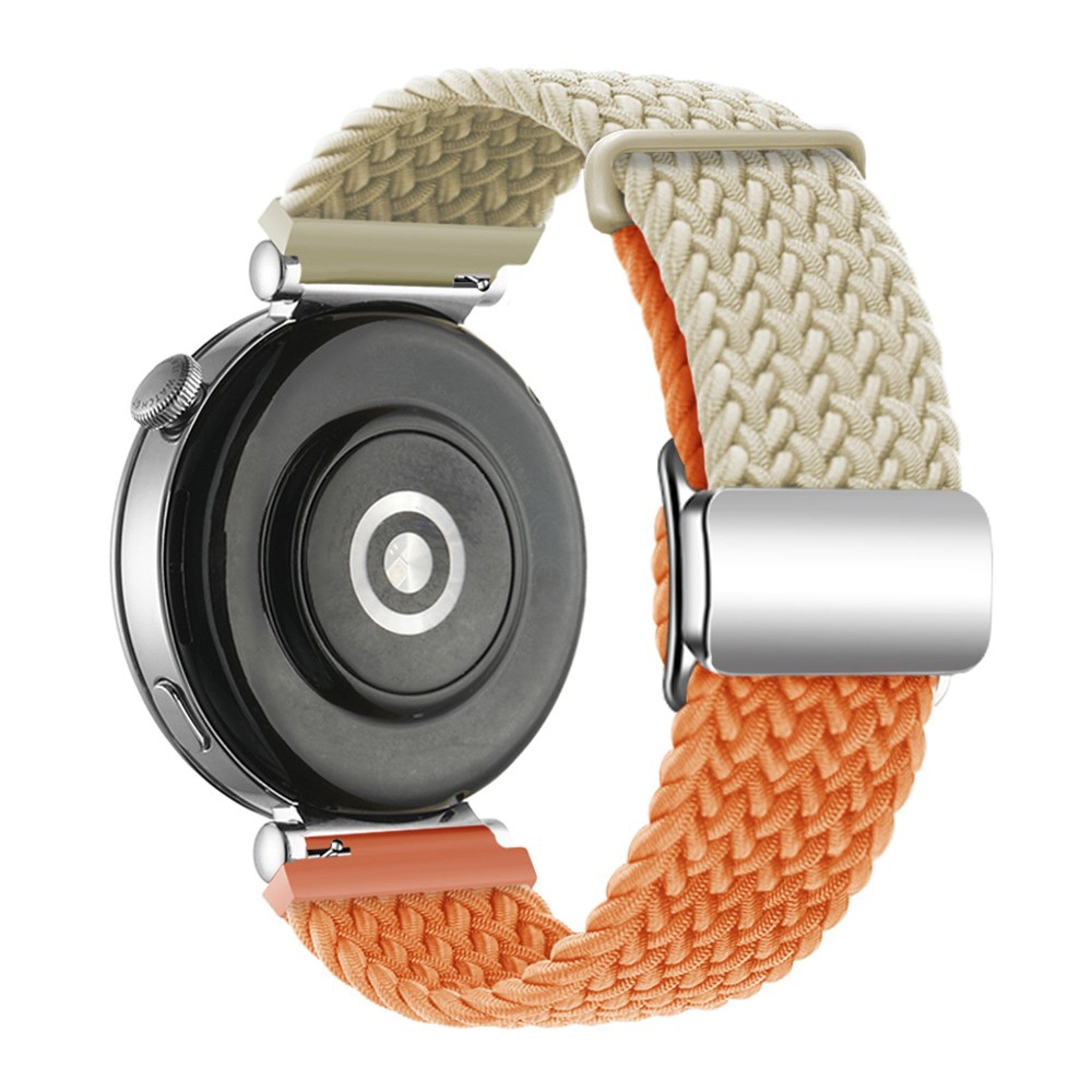 Universal 18mm EIDERWOOD Vävd Klockrem - Beige / Orange