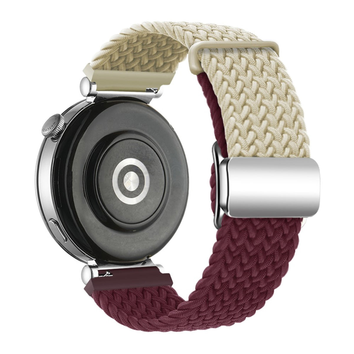 Universal 18mm EIDERWOOD Vävd Klockrem - Beige / Röd