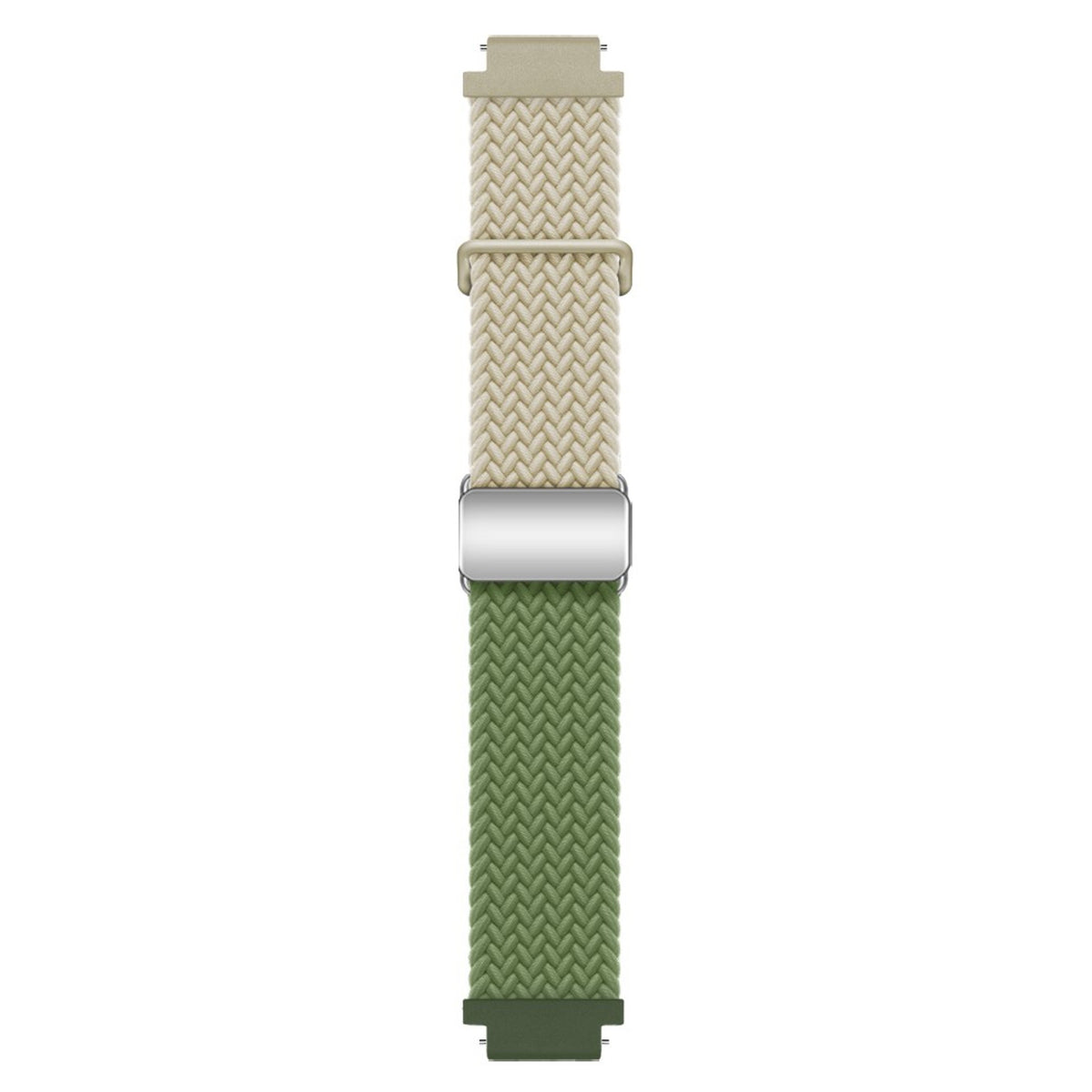 Universal 18mm EIDERWOOD Vävd Klockrem - Beige / Grön
