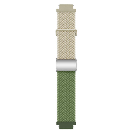 Universal 18mm EIDERWOOD Vävd Klockrem - Beige / Grön