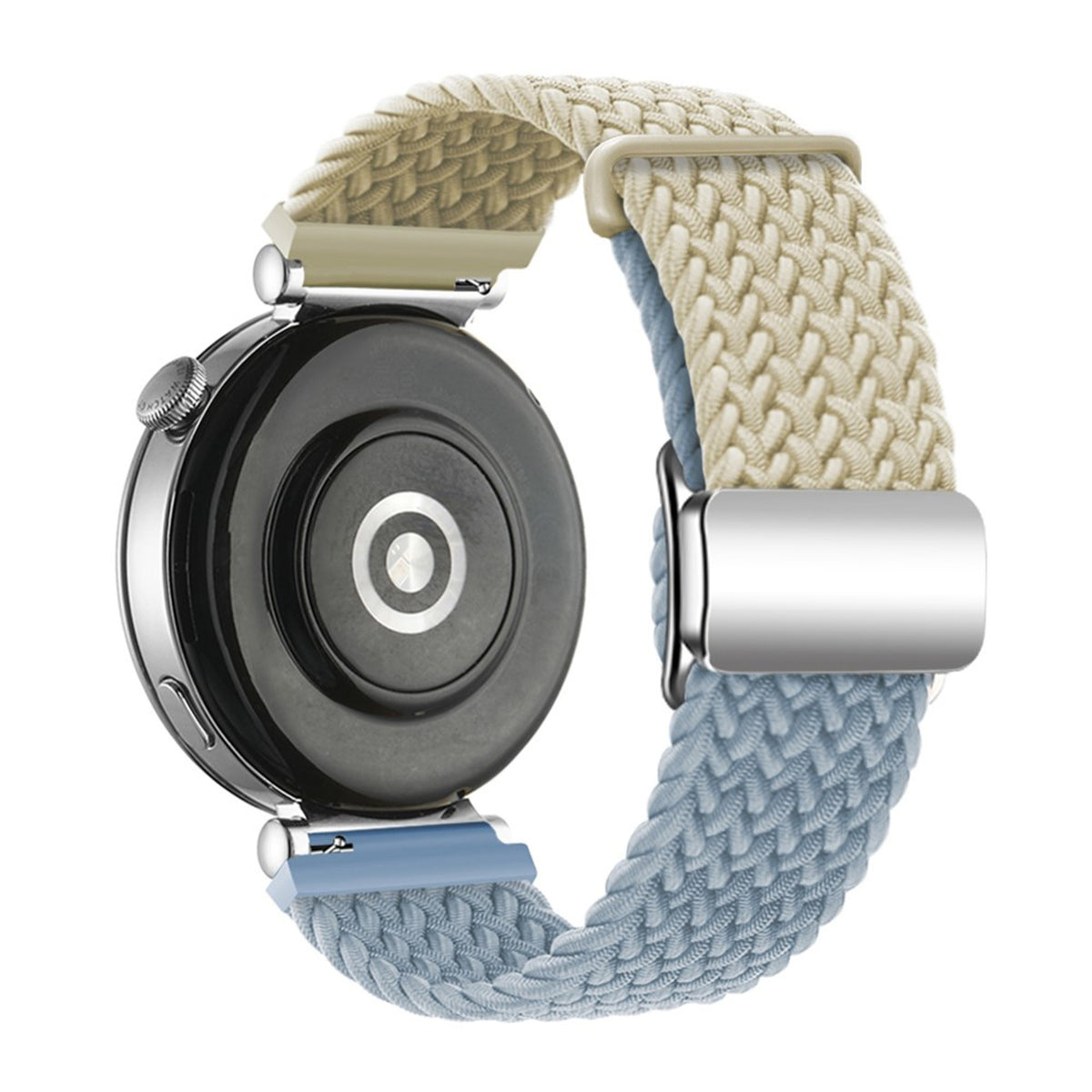 Universal 18mm EIDERWOOD Vävd Klockrem - Beige / Blå