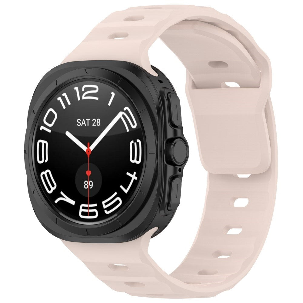 EIDERWOOD Samsung Galaxy Watch Ultra (47mm) Silikonarmband med Spänne - Rosa