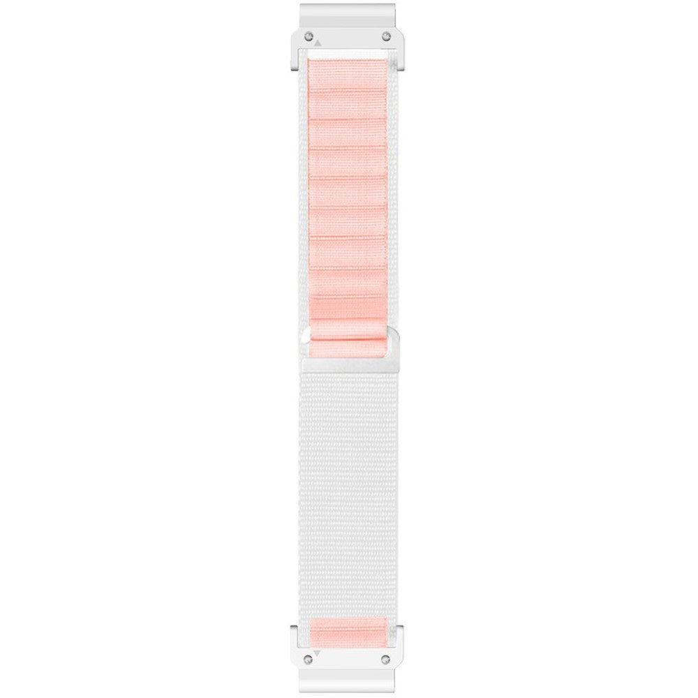 Universal Garmin 22mm QuickFit EIDERWOOD Nylon Rem - Vit / Rosa