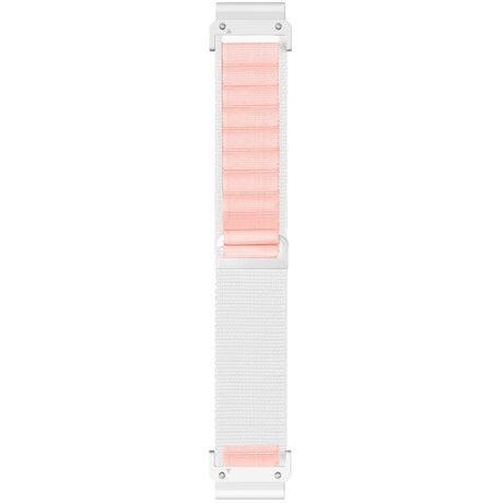 Universal Garmin 22mm QuickFit EIDERWOOD Nylon Rem - Vit / Rosa
