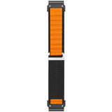 Universal Garmin 22mm QuickFit EIDERWOOD Nylon Rem - Svart / Orange