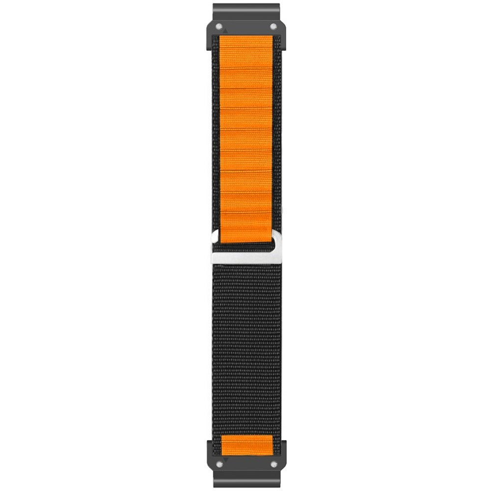 Universal Garmin 26mm Nylon Rem - Svart / Orange