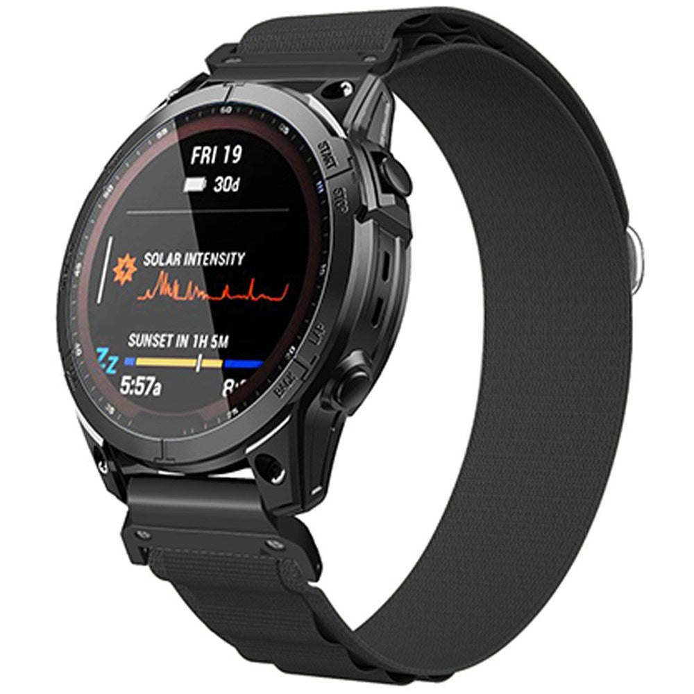 Universal Garmin 26mm Nylon Rem - Svart