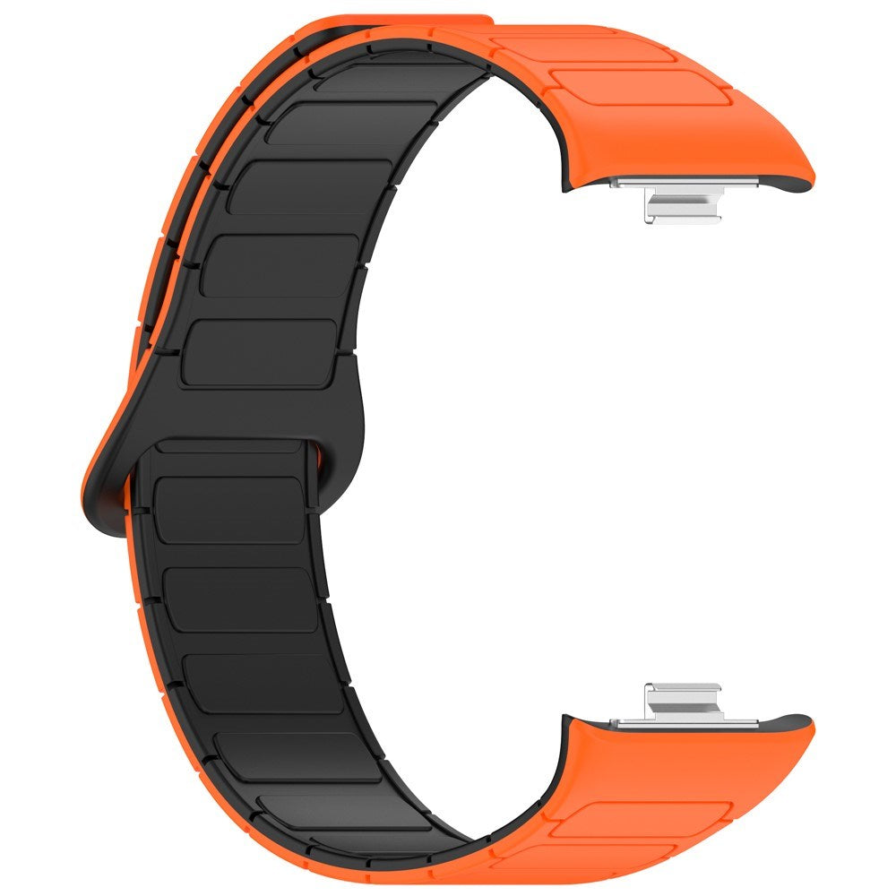 Xiaomi Smart Band 10 Pro / 9 Pro / 8 Pro Tvåfärgad Magnetisk Flexibel Plast Rem - Orange / Svart