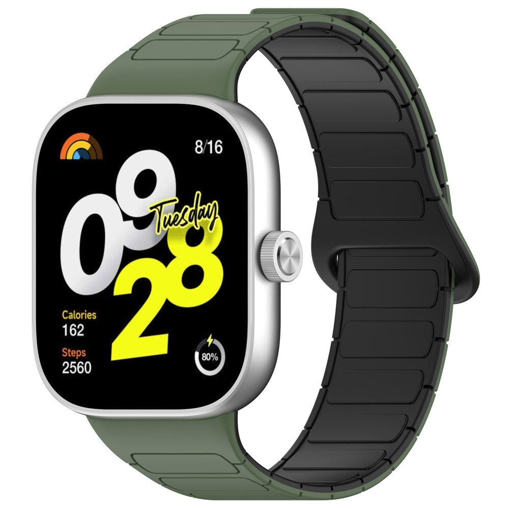 Xiaomi Smart Band 10 Pro / 9 Pro / 8 Pro Tvåfärgad Magnetisk Flexibel Plast Rem - Grön / Svart