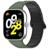 Xiaomi Smart Band 10 Pro / 9 Pro / 8 Pro Tvåfärgad Magnetisk Flexibel Plast Rem - Grön / Svart