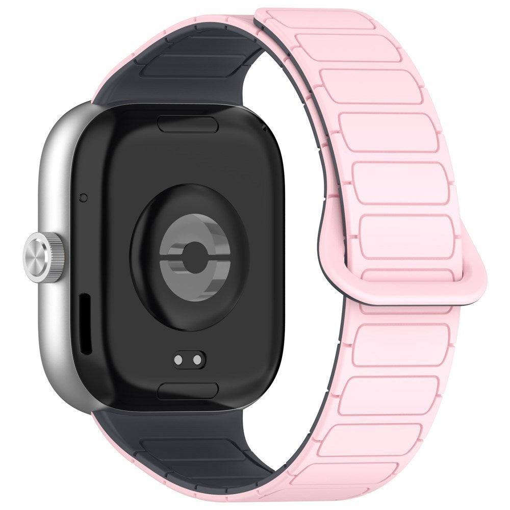 Xiaomi Smart Band 10 Pro / 9 Pro / 8 Pro Tvåfärgad Magnetisk Flexibel Plast Rem - Rosa / Grå