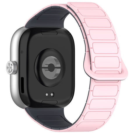 Xiaomi Smart Band 10 Pro / 9 Pro / 8 Pro Tvåfärgad Magnetisk Flexibel Plast Rem - Rosa / Grå