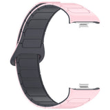 Xiaomi Smart Band 10 Pro / 9 Pro / 8 Pro Tvåfärgad Magnetisk Flexibel Plast Rem - Rosa / Grå